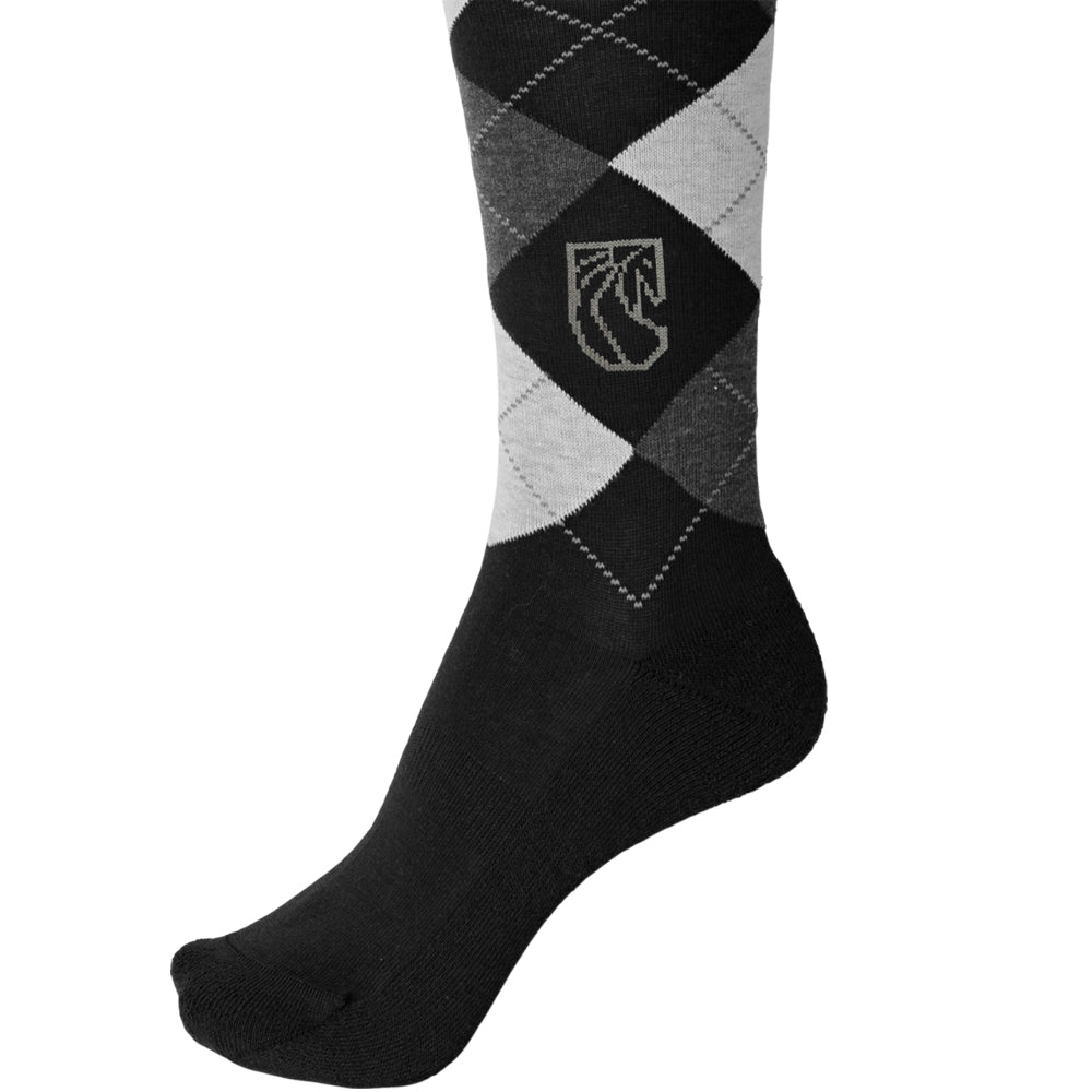 Pramoda Damalı Binici Çorabı (Siyah)