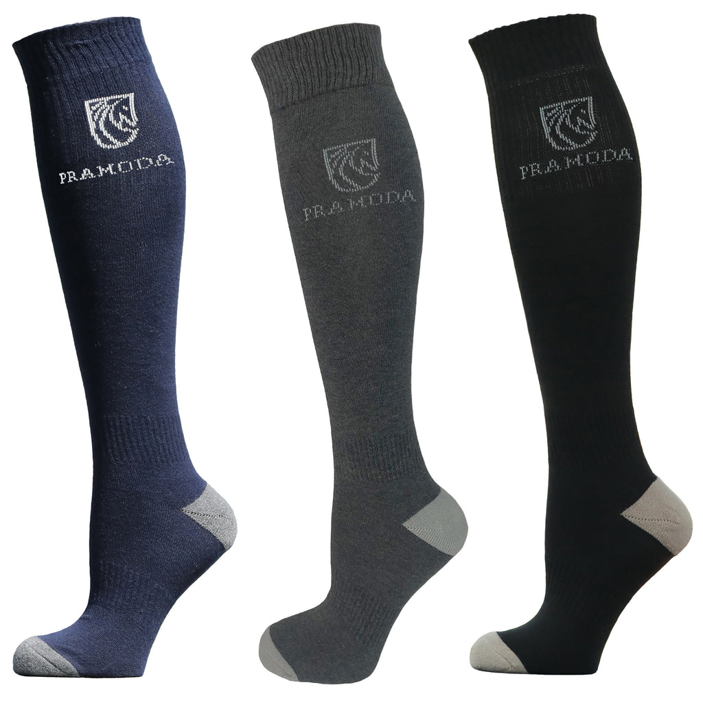 Pramoda Binici Çorabı 3'lü Paket (Siyah-Antrasit-Lacivert)