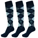Pramoda Damalı Binici Çorabı 3'lü Paket (Lacivert)