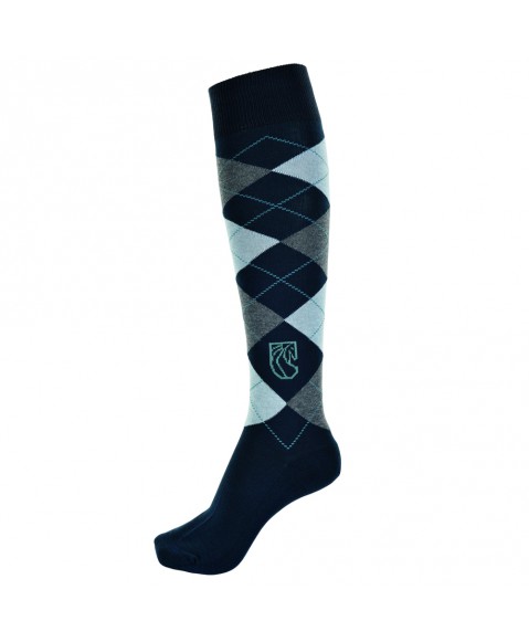 Pramoda Damalı Binici Çorabı 3'lü Paket (Lacivert)