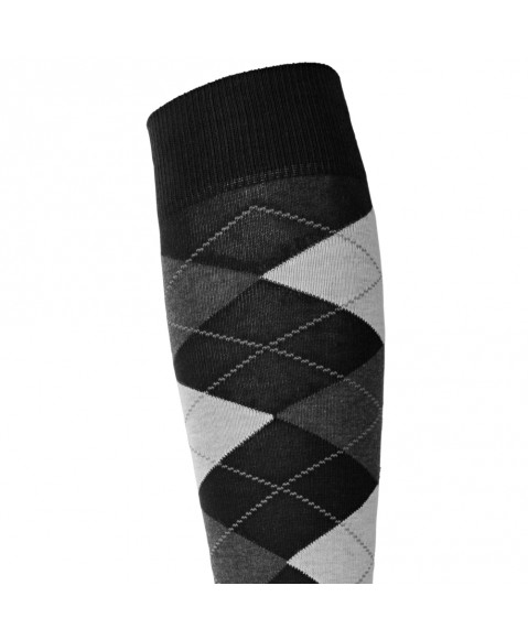Pramoda Damalı Binici Çorabı 3'lü Paket (Siyah)