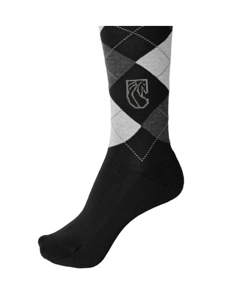 Pramoda Damalı Binici Çorabı (Siyah)